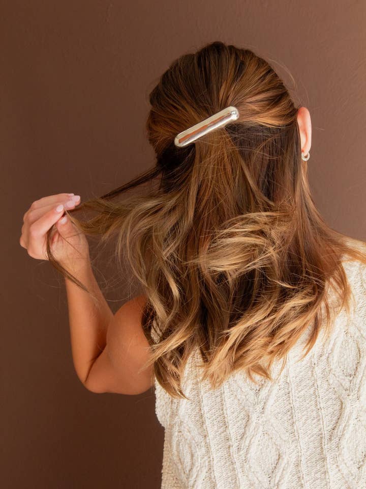 Smooth Metal Barrette for wholesale by Shop Andi