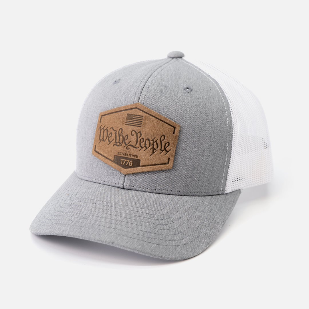 Range Leather Co. - Vente Casquette de camionneur – unisexe - Chapeau We The People | Casquette de camionneur à patch en cuir8