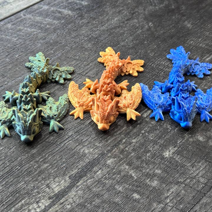 LNZ Custom Design - Vendita all'ingrosso Giocattolo fidget - Bambini - Confezione da 5 Wyvern Variety - Wyvern Dragons stampati in 3D18