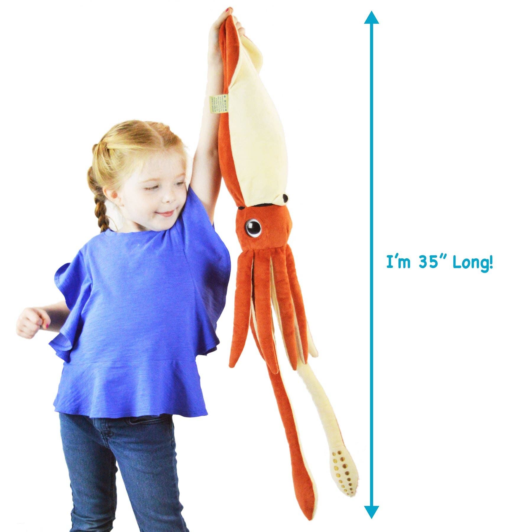 VIAHART Toy Co. - Wholesale Stuffed/Plush Toy - Kids & Baby - Shubert The Squid | 34 Inch Stuffed Animal Plush2