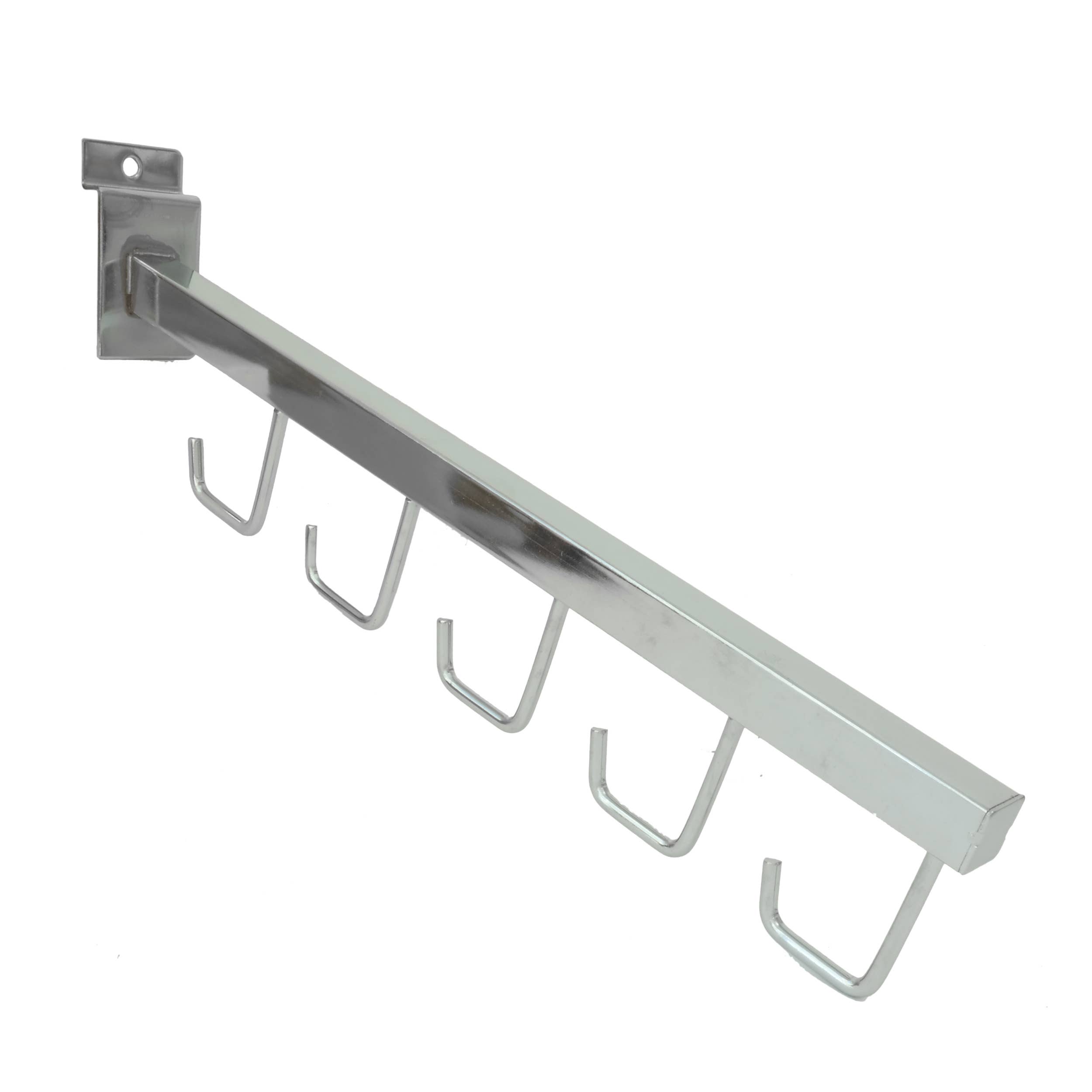 Chrome Slatwall Accessories - Faceouts, Straight Arms & Waterfalls for wholesale on Faire1