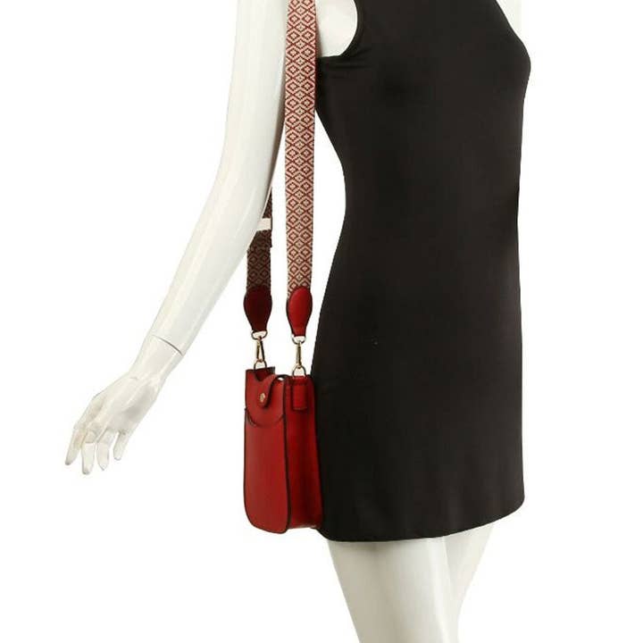Vegan Leather Crossbody Bag with Adjustable Guitar Straps for wholesale by Shopping2help