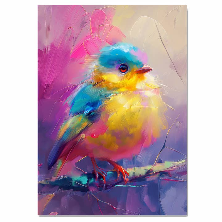 Soft Baby Bird Art for Whimsical Pastel Decor Canvas for wholesale by Art Paradise Studios