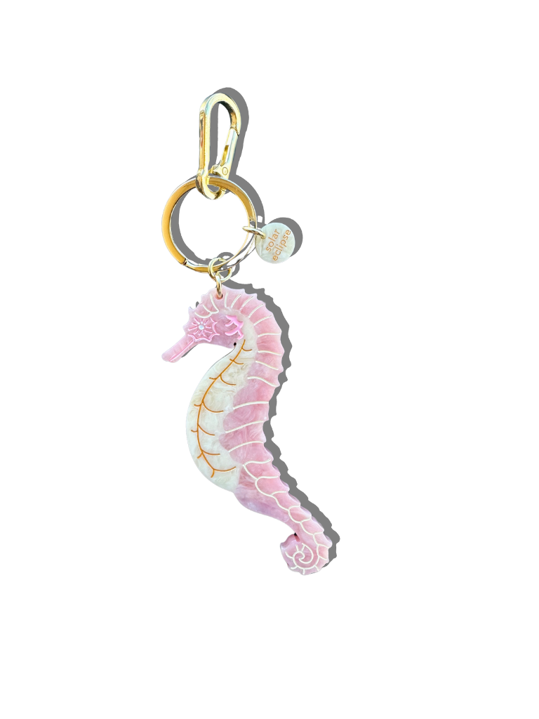Solar Eclipse – wholesale Keychain – Women's – Hand-painted Seahorse Bag Charm + Keychain | Eco-Friendly0