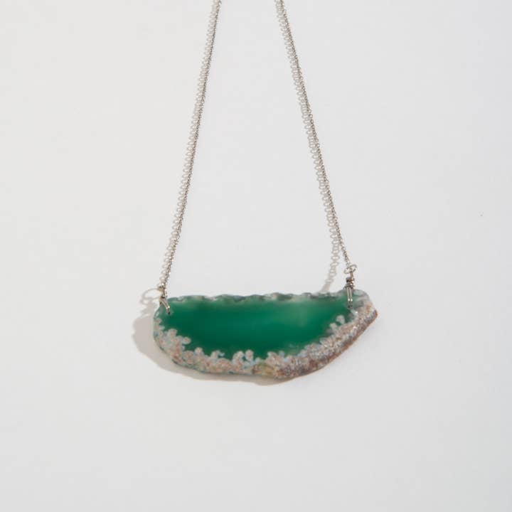 Sale - Jaclyn Agate Pendant Necklace Beach Jewelry for wholesale by Elsie & Zoey
