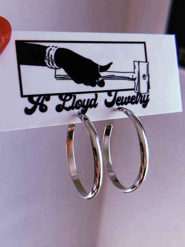 Stud Back Hoops (L) for wholesale by A Lloyd Jewelry