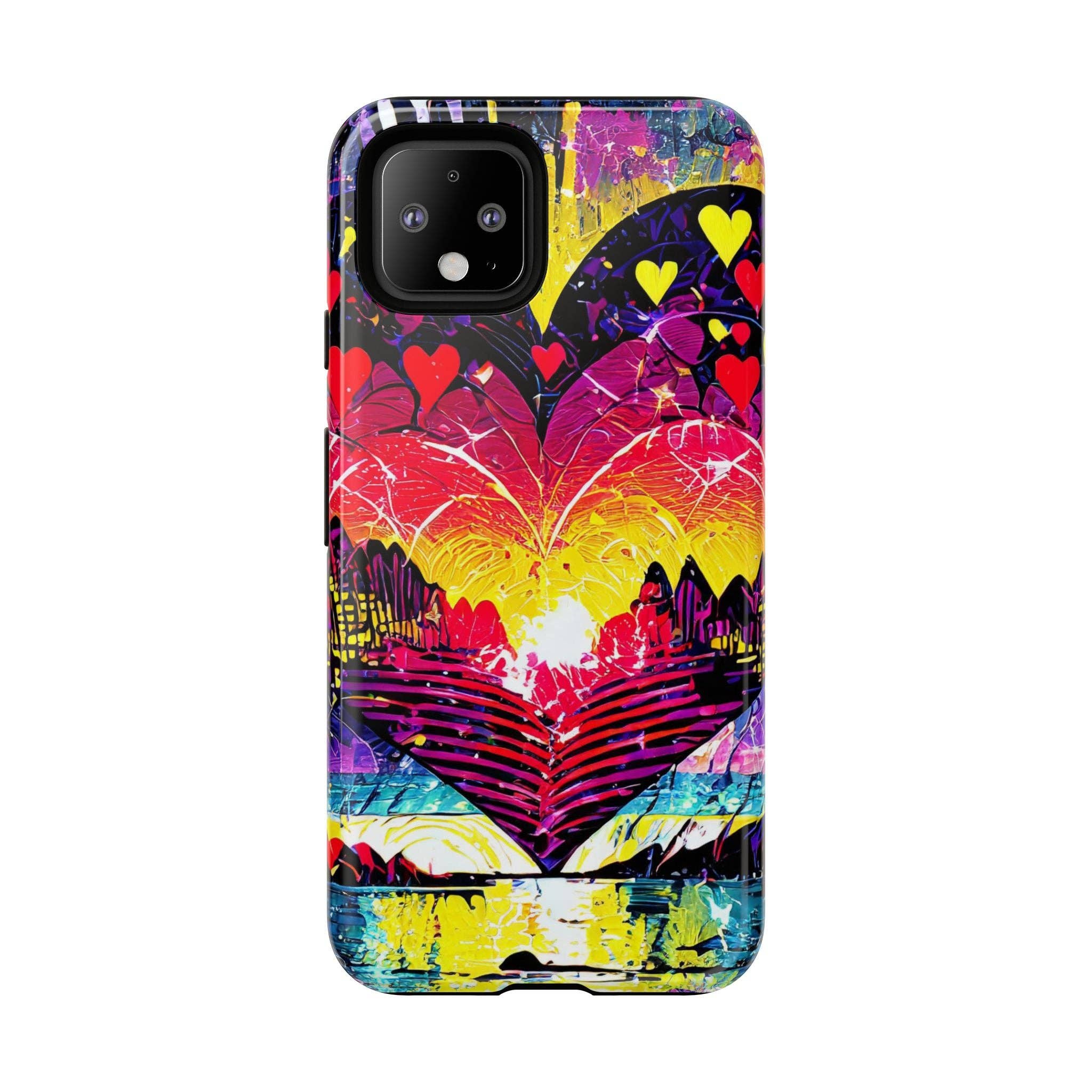 Studio 653 Clothing Co - Wholesale Phone Case - Women's - Vibrant Heart Sunset Tough Phone Case8