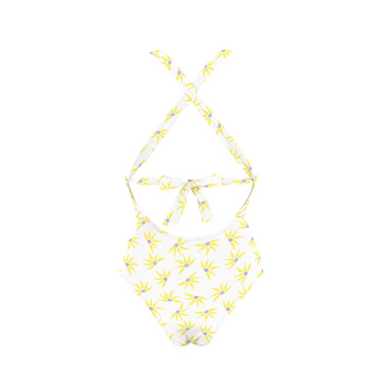 Chlamys Varia by MrMiss - Wholesale Swim Shorts - Women’s - Chlamys Varia Ribbed Swimsuit-Gerbera Print1