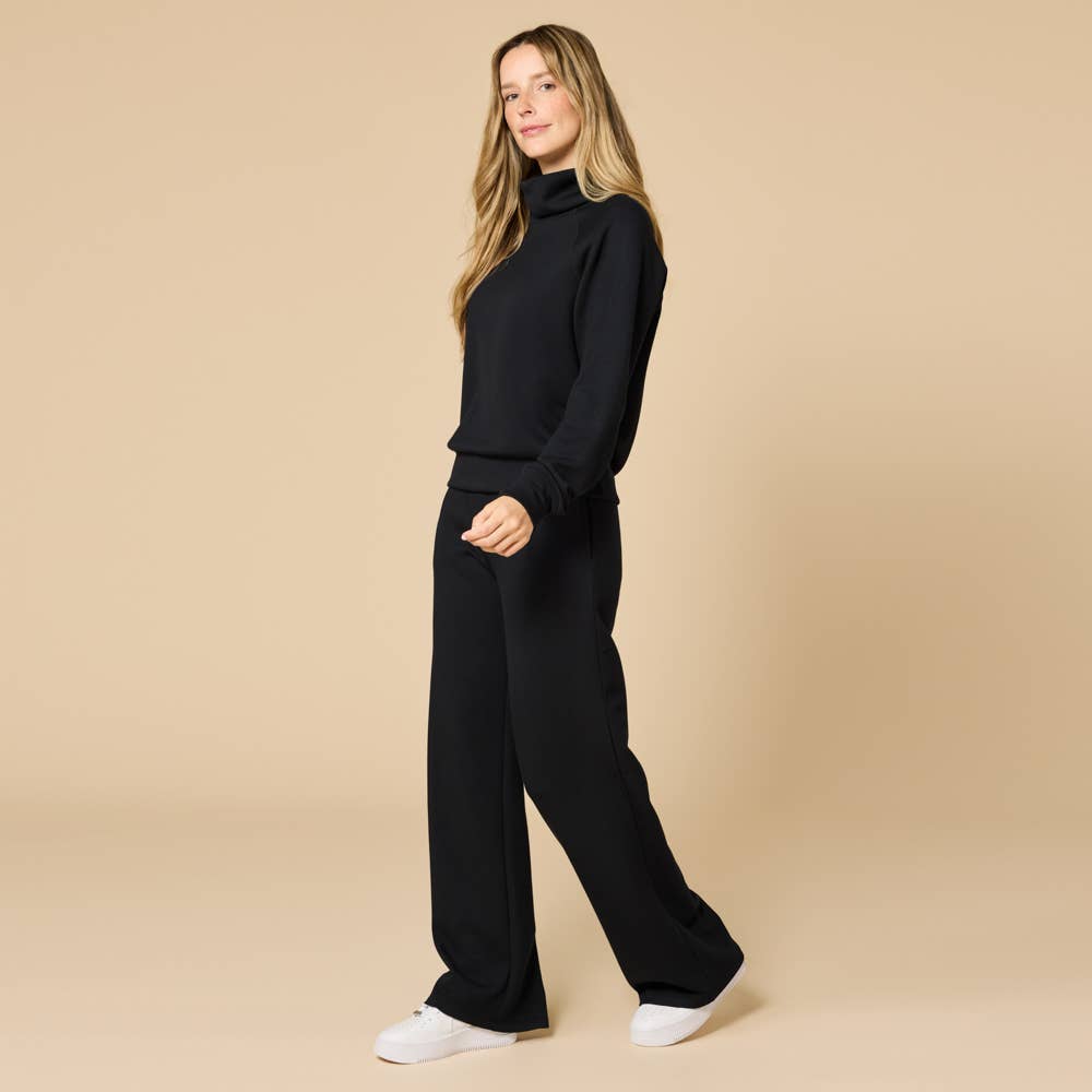 Softies - Wholesale Lounge Set - Women's - Athleisure DreamTech Mock Neck with Pleat Pant for Women5