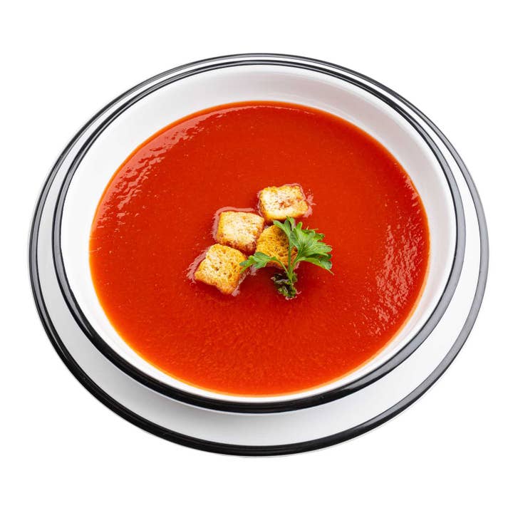 TableCraft Products Company - Wholesale Bowl - Canteen Collection 24 ounce Melamine Bowl, White/Black6