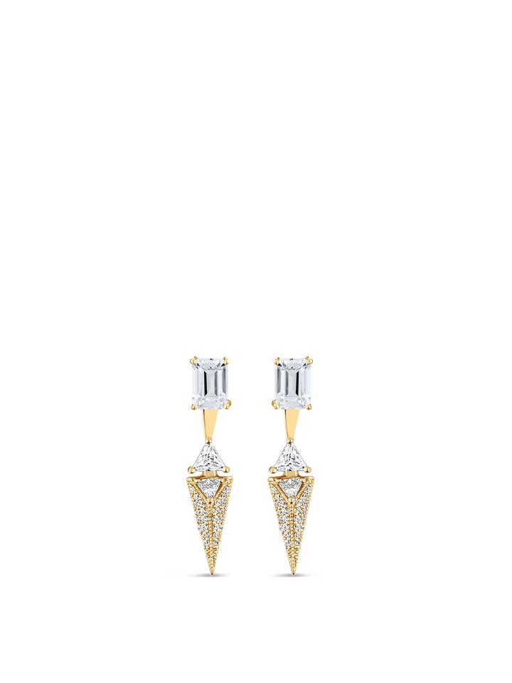 Urge Earrings with White Diamonds in 18K Gold for wholesale by SALLY SKOUFIS™