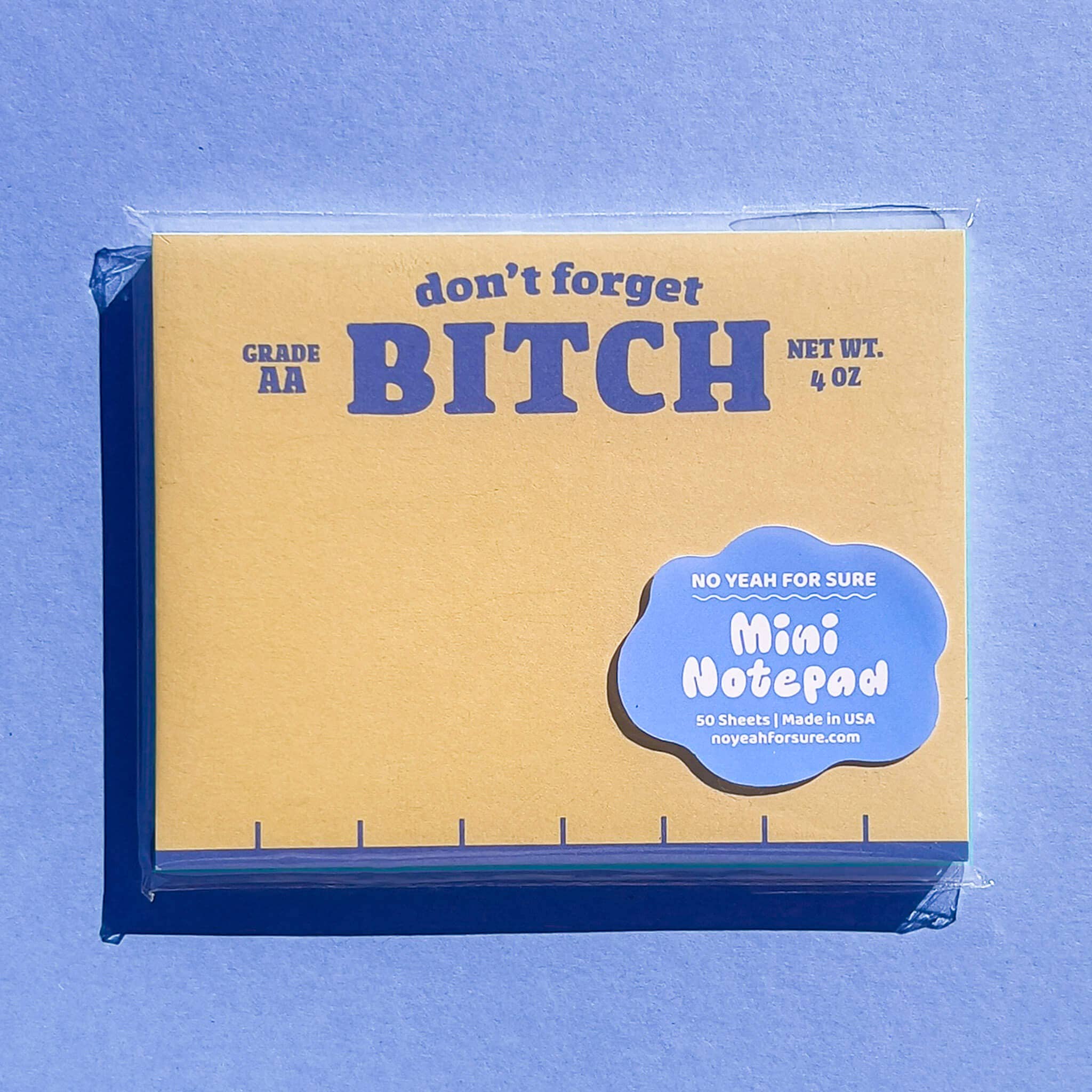 No Yeah For Sure - Wholesale Notepad - Butter Mini Notepad | Funny Food Lovers Pocket Notepad2