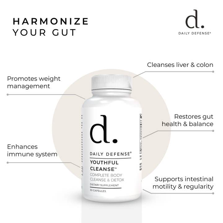 DAILY DEFENSE - Wholesale Oral Supplement/Vitamin - YOUTHFUL CLEANSE Complete Body Cleanse & Detox6