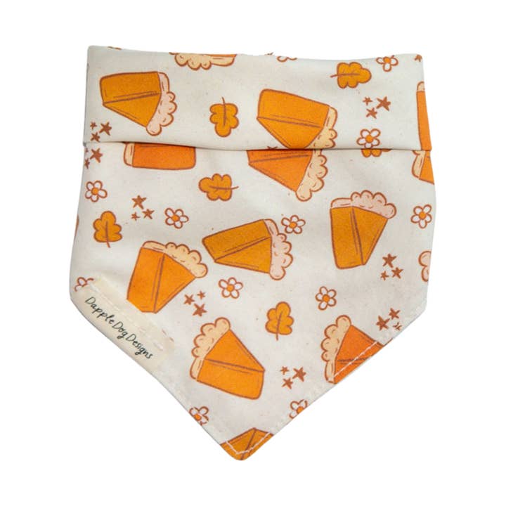 All the Pie Bandana - Fall Dog Bandana for wholesale by Dapple Dog Designs