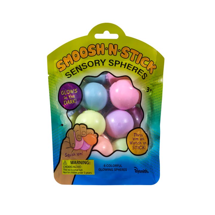 Toysmith - Wholesale Squishy Toy - Kids & Baby - Smoosh-N-Stick, Sensory Spheres, Assorted Colors2