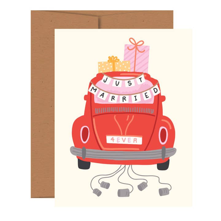 Pippi Post – Großhandel Hochzeitskarte – Just Married Hochzeits-Grußkarte