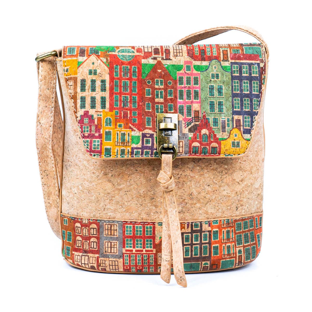 Meninas Bonitas Cork - Wholesale Crossbody Bag - Women's - Natural Cork Women's Crossbody Bag BAG-22920