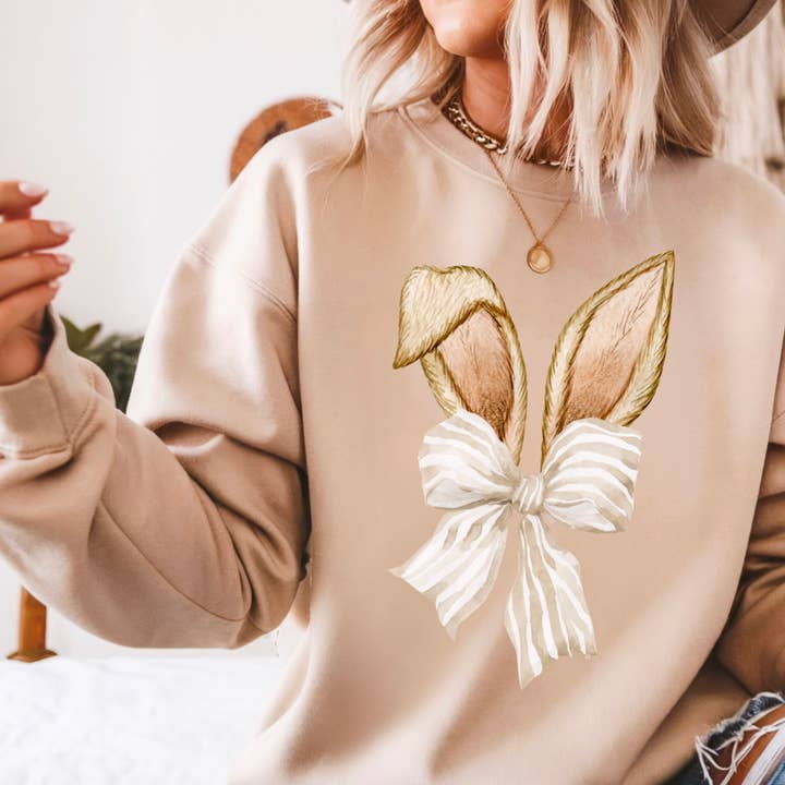 Shoppe SHC – wholesale Sweatshirt med tryck - Dam – Påsktröja | Damtrendig grafisk tröja