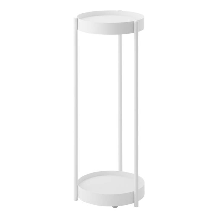 Yamazaki Home - Wholesale Plant Pot Stand - Two-Tier Rolling Plant Stand (28" H) - Steel