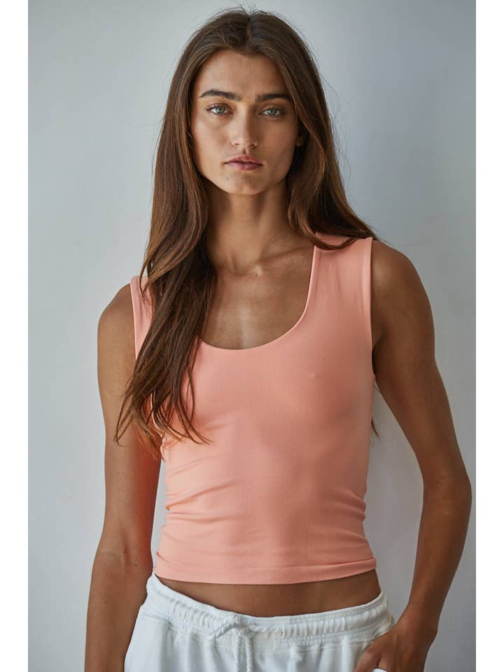 By Together – wholesale Linne (Tryckt) - Dam – S1187N | Dubbelskiktad sömlös topp8