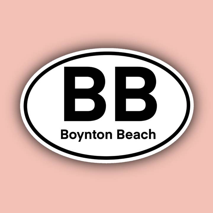 Delmarva Stickers - Wholesale Sticker - Boynton Beach Oval - 3" Waterproof Sticker 0