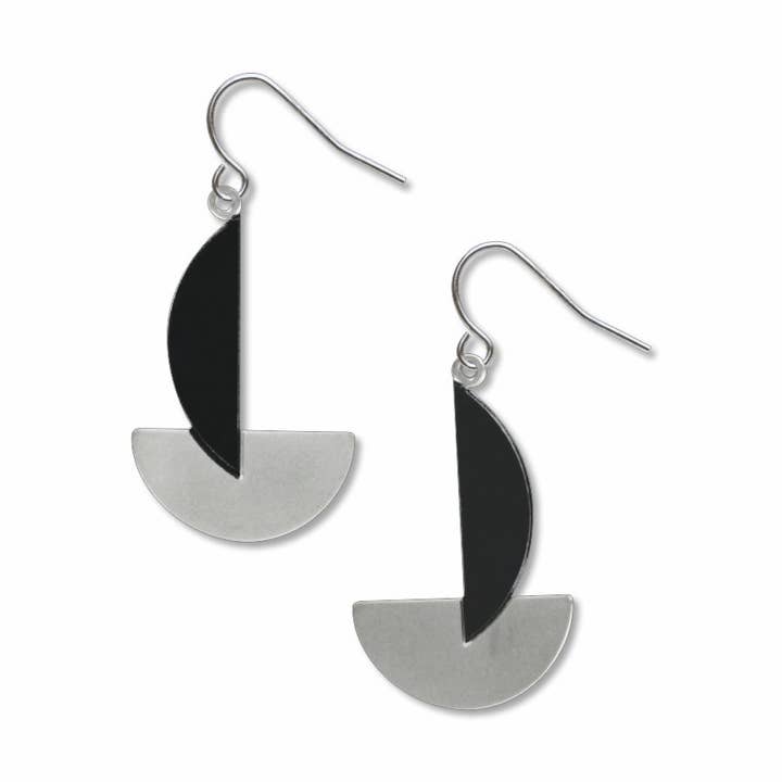 Segment Circles Earrings, MADE in USA for wholesale by David Howell and Company
