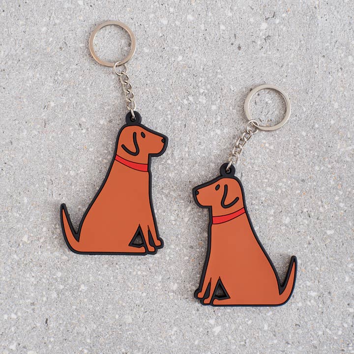 Sweet William Designs - Wholesale Keychain - Unisex - Keyring - Fox Red Labrador