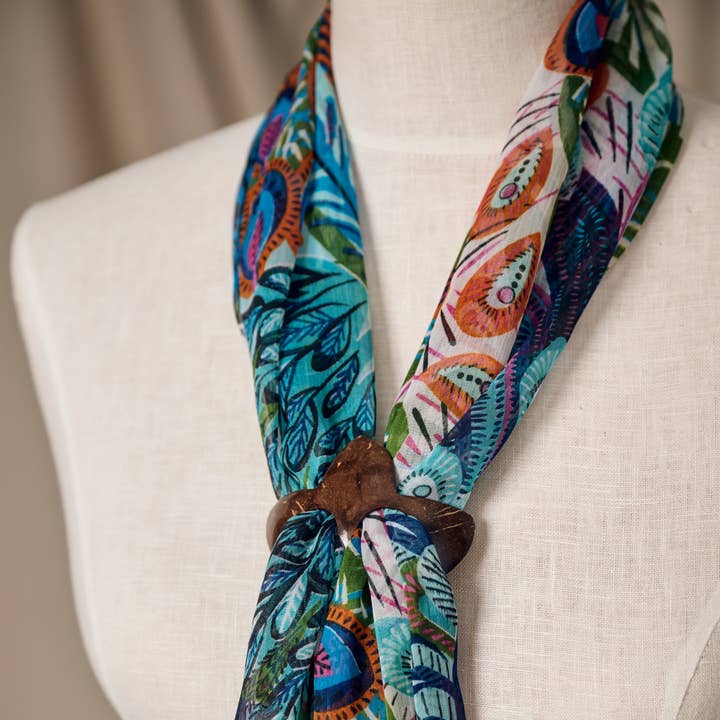 Ten Thousand Villages - Wholesale Scarf - Women's - Saaf Coconut Shell Scarf & Sarong Holder