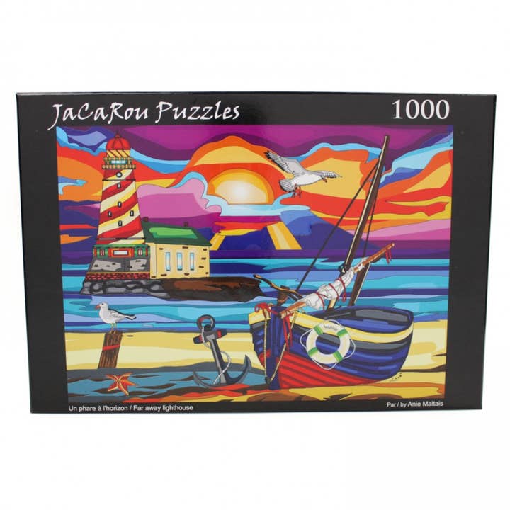 Far Away Lighthouse 1000pcs Jigsaw Puzzle for wholesale by JaCaRou Puzzles Inc.