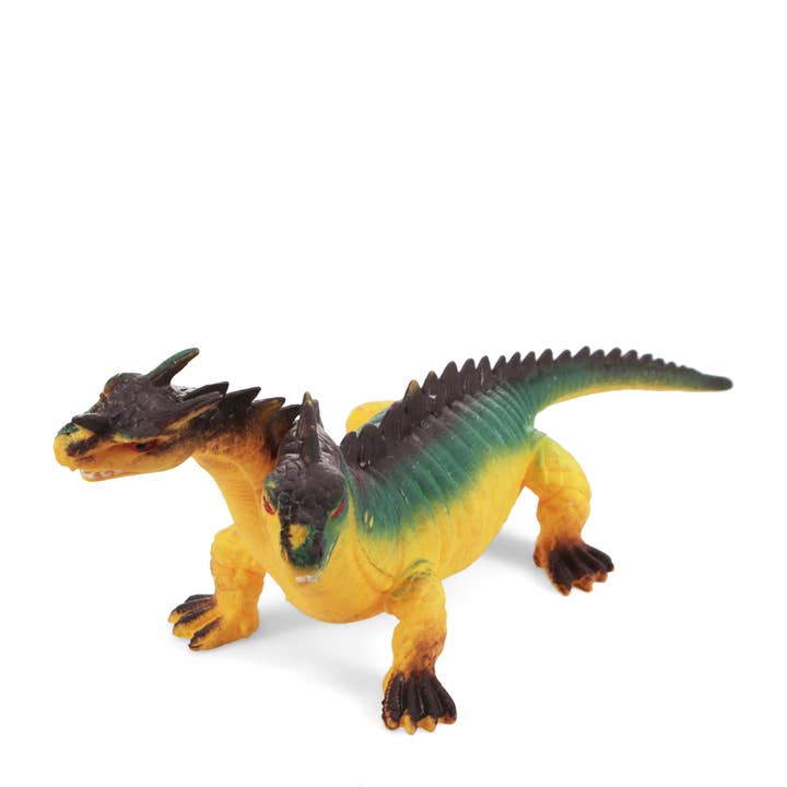 Rex London UK - Vente Jouet classique – enfant - Jouet moelleux - Dragon à deux têtes