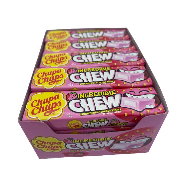 Global Bite Co - Wholesale Gummy - Chupa Chups Incredible Chew Strawberry 20pck (Netherlands)0