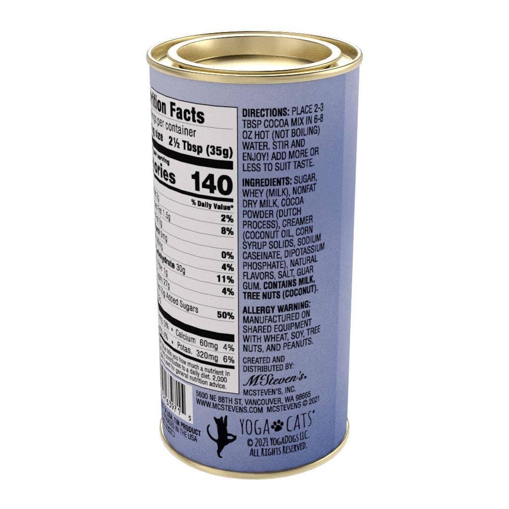 McSteven's - Wholesale Hot Cocoa Mix/Kit - Yoga Cats® Dharma Double Chocolate Cocoa (7oz Tins)6