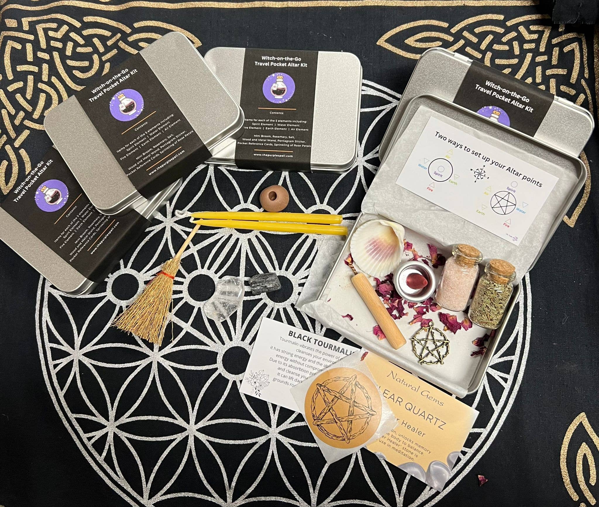 The Purple Spell – wholesale Craft supplies – Witch Travel Altar Kit - Spell Kit for Spells and Ritual4