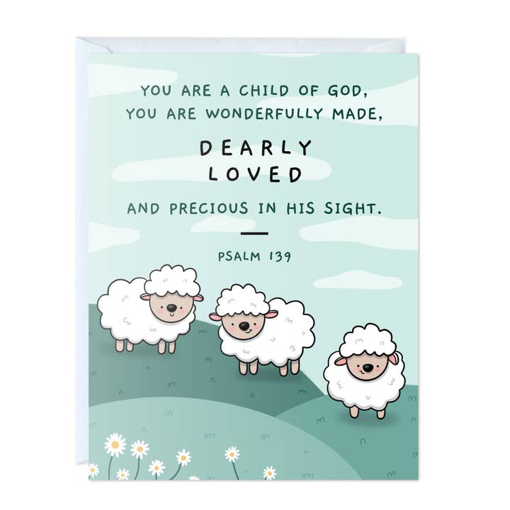 Cute Religious Bible Quote Greeting Card (A child of god) for wholesale by ALY LOU®