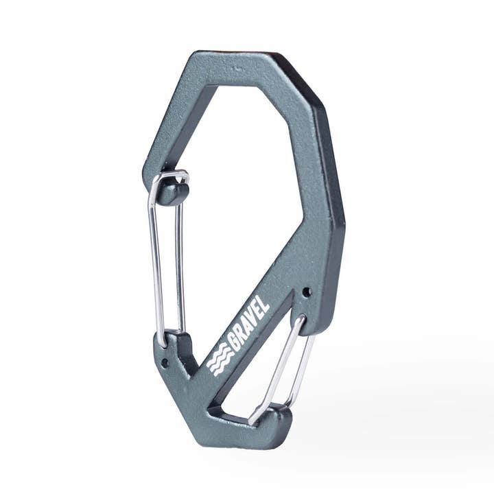 Double Gated Carabiner | Gray for wholesale by Gravel