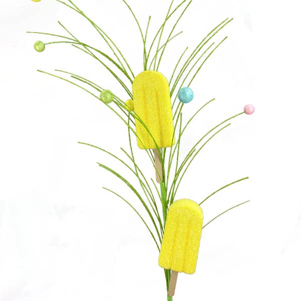Trendy tree - Wholesale Artificial Flowers - 30" Yellow Popsicle Spray 2 Stems 63397YW