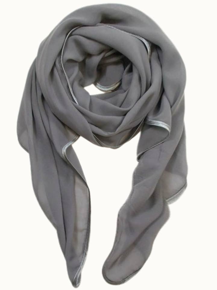 Elegant Timeless Sheer Chiffon Scarf, 72" x 24" for wholesale by Olive & Pique