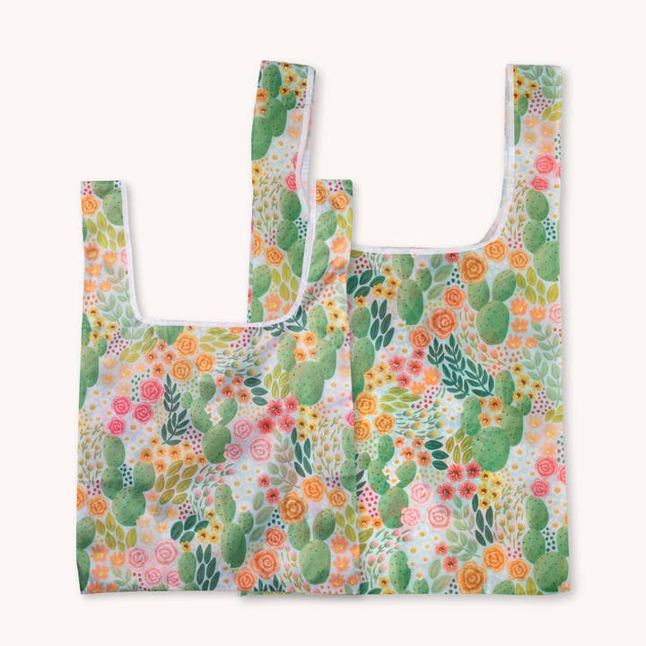 Elyse Breanne Design - Wholesale Grocery/Shopping Bag - Cactus Blooms Reusable Bag5