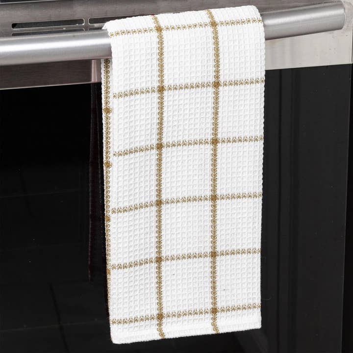 Fabstyles - Wholesale Tea Towel - Fabstyles Solo Waffle Cotton Kitchen Towel Set Of 46