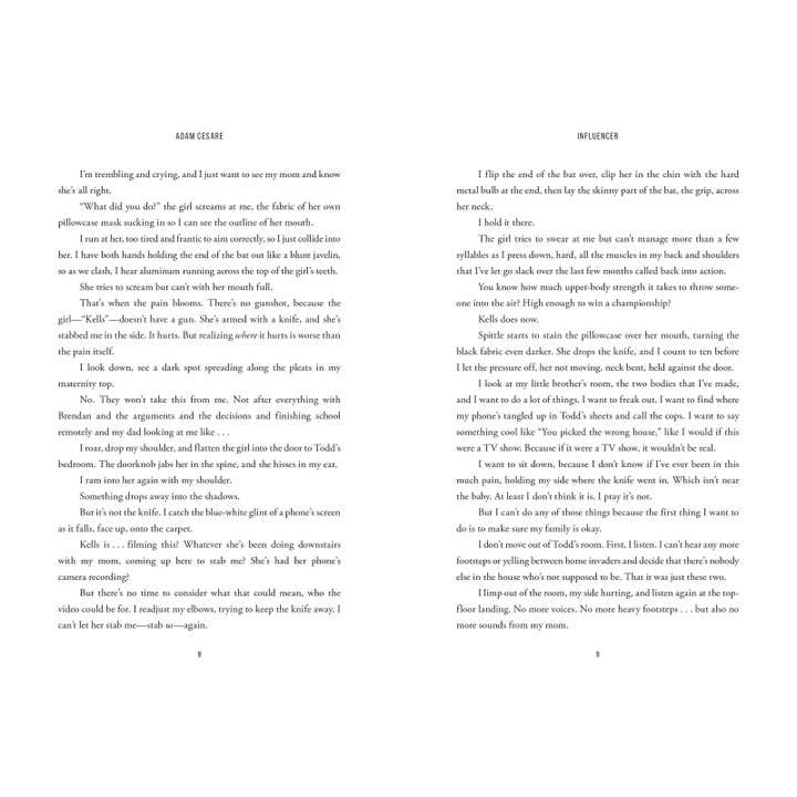 Hachette Book Group - Wholesale Thriller & Suspense - Influencer by Adam Cesare6