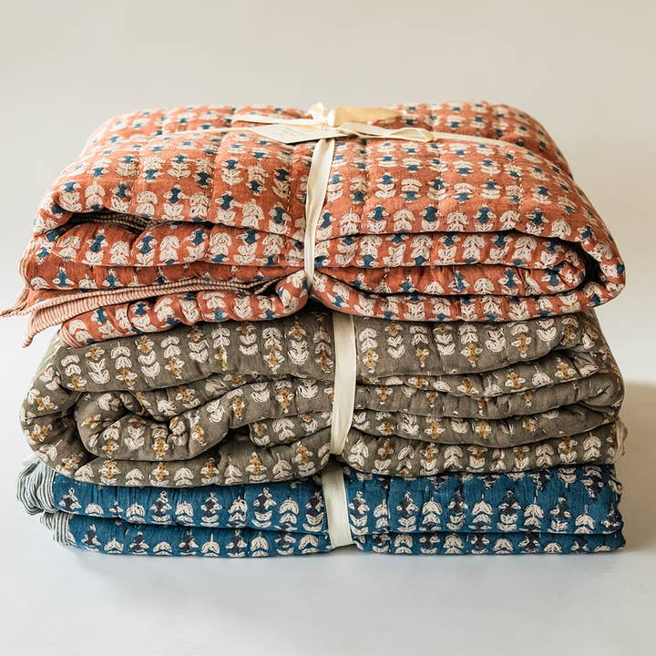 Blossom Block Print Quilt and other Purchase Wholesale woven nook. Free Returns & Net 60 Terms on Faire trending on Faire.