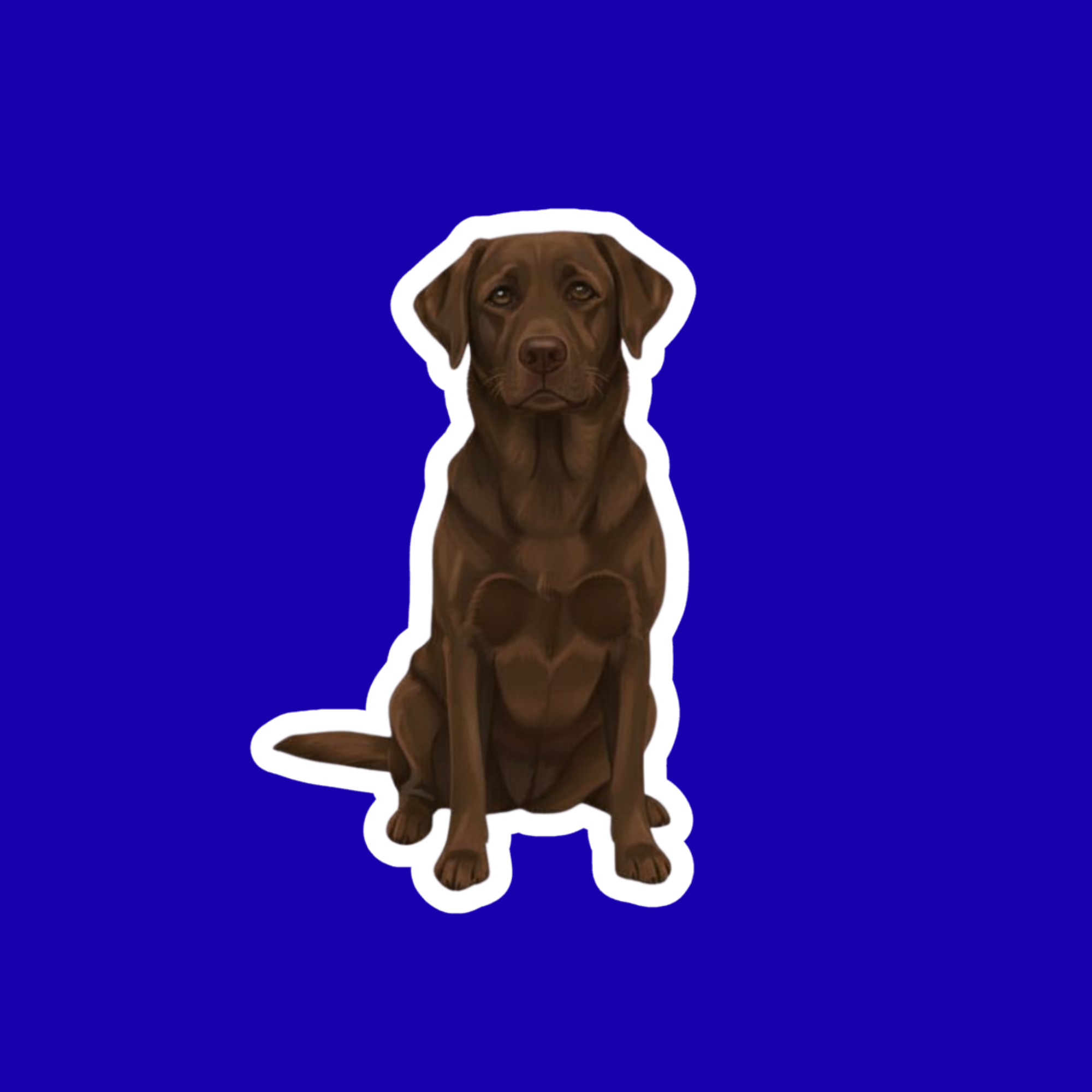 Designs by Mysh - Vente Autocollant - Labrador Retriever Style Aquarelle - Autocollants Vinyle1