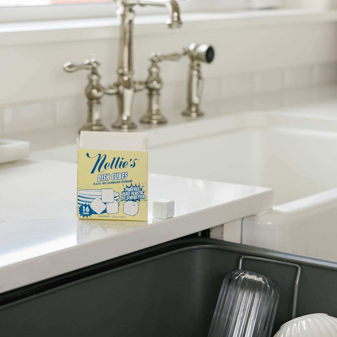 Nellie's Clean - Wholesale Dishwasher Tablets - Dish Cubes 16 Load, Pre-Measured Dishwasher Detergent 5