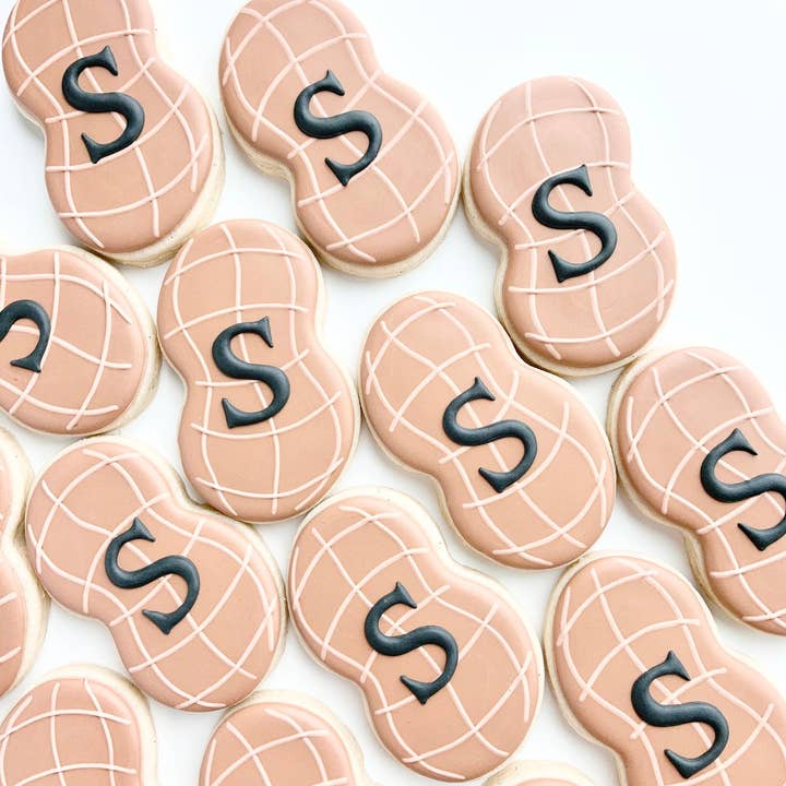 Tagliabiscotti in PLA per alimenti a forma di arachide stampato in 3D per la vendita all'ingrosso da parte di Maison’s Custom Cutters