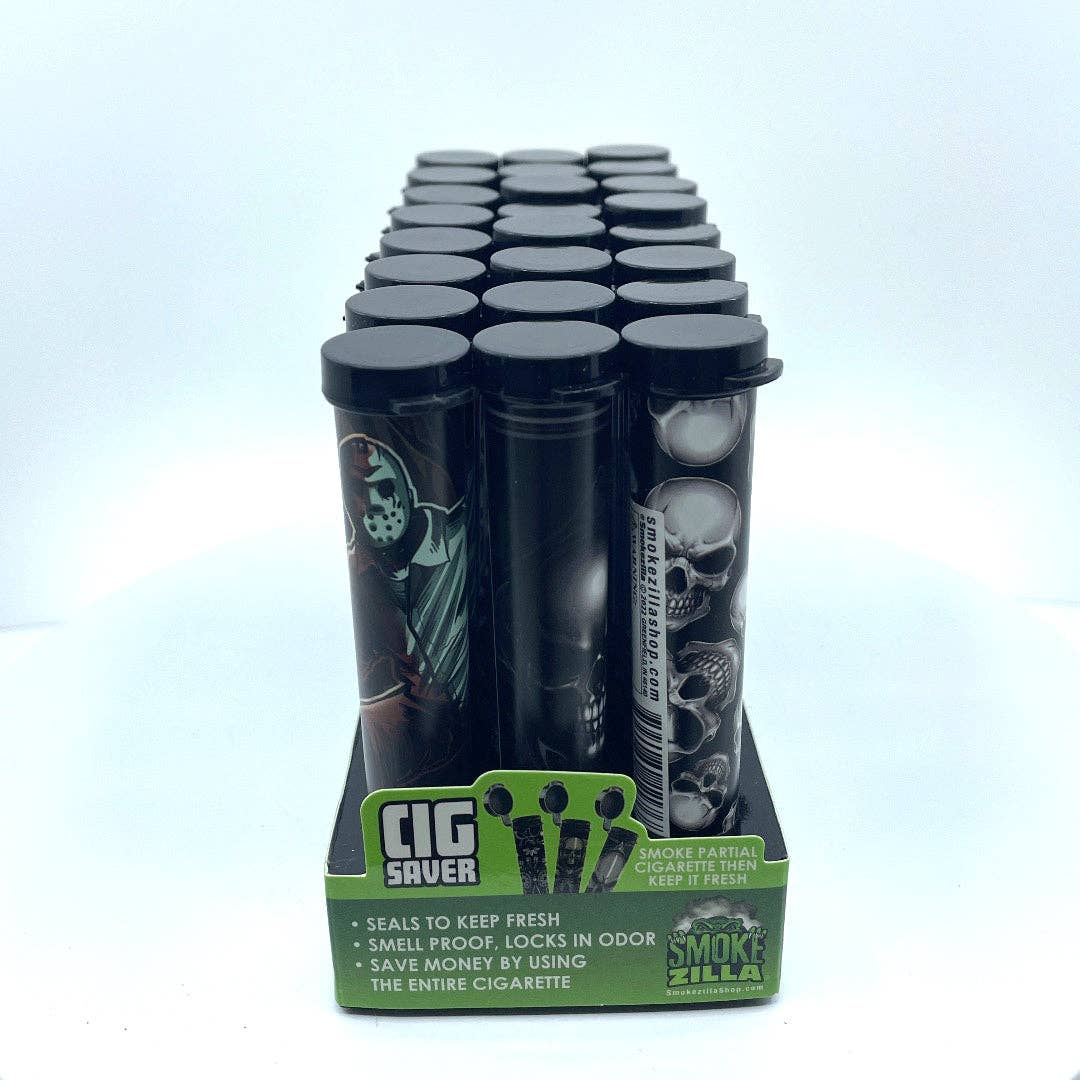 Novelty Brands - Wholesale Humidor/Cigar Accessory - Smokezilla Smell Proof Cig Saver Tube Assortment- 24/Display4
