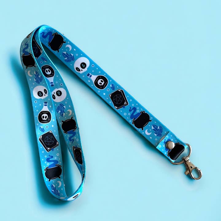 XRAEART Clothing Co - Wholesale Lanyard - Women's - Toil N Trouble Goth Pattern Lanyard0