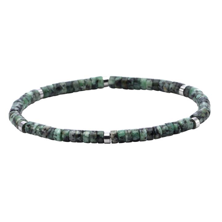 Bracelet perles heishi 4 mm turquoise africaine pour la vente par SIXTY STONES