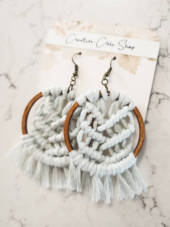Macrame Earrings for wholesale by Creative Chic Shop
