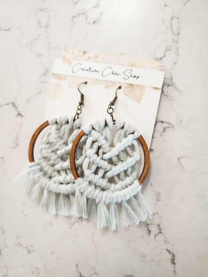 Macrame Øreringe for engroshandel hos Creative Chic Shop