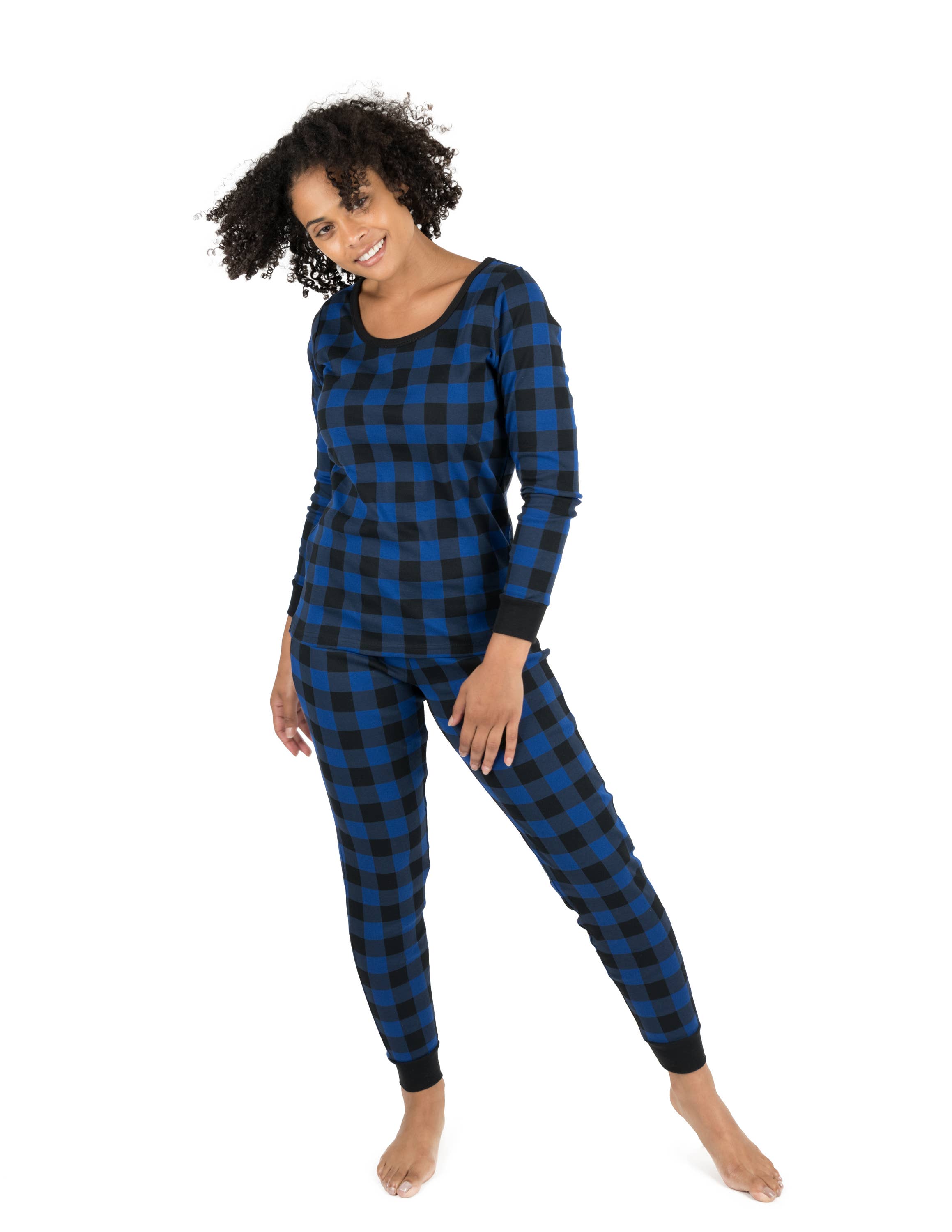 Leveret Pajamas - Wholesale Sleepwear Set - Women's - Women Two Piece Cotton Pajamas Plaid for Christmas6